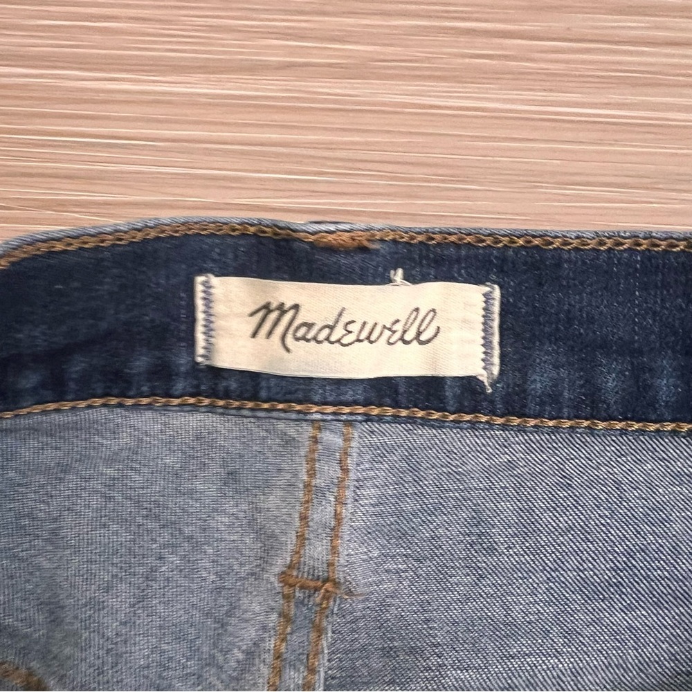 Madewell Cali Demi Boot Jeans dark wash size 25 0 frayed classic denim - Picture 11 of 15